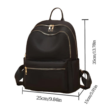 Xajzpa Fashionable and Casual Solid Color Oxford Waterproof and Wear-resistant Large Capacity WOMEN'S Backpack for Commuting and Travel